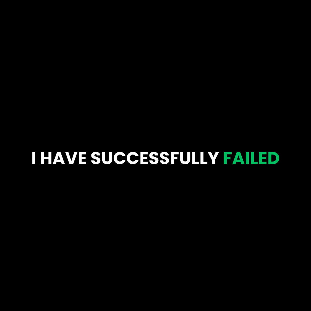 Premium Unisex  Hoodie – I HAVE SUCCESSFULLY FAILED | Failscool Black Collection
