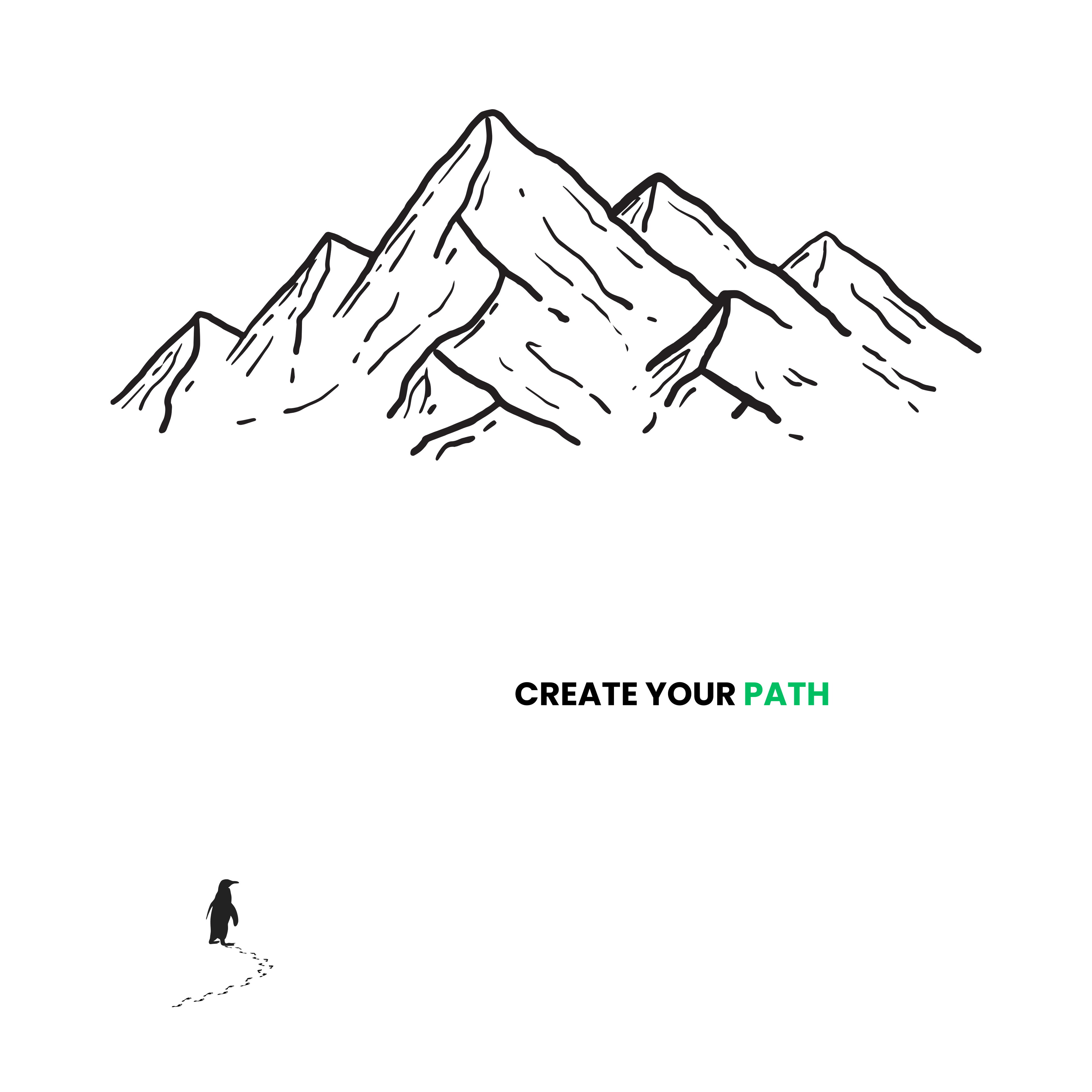 The Penguin — CREATE YOUR PATH Unisex Organic T-Shirt